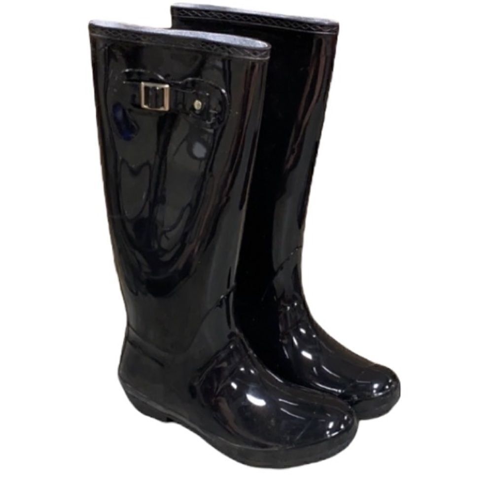 Bamboo Padinton Black Tall Rain Boot NEW